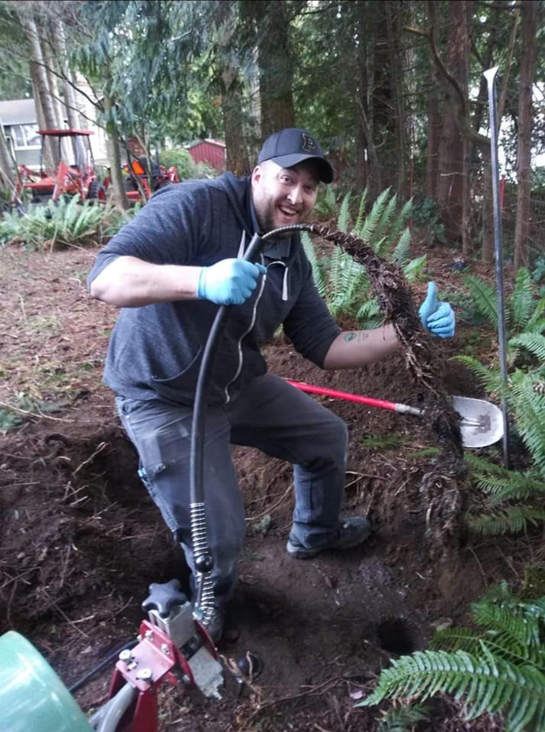 your friendly local federal way plumber having fun on a pipe project