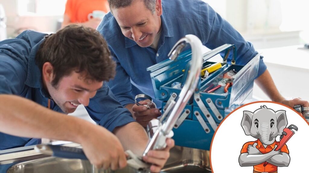 Covington Plumbers working on kitchen sink